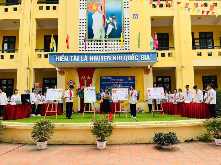 THCS Tam Hưng sôi nổi chuỗi hoạt động chào mừng 85 năm Ngày thành lập Đội TNTP Hồ Chí Minh và 136 năm Ngày sinh Chủ tịch Hồ Chí Minh- Ảnh 8.