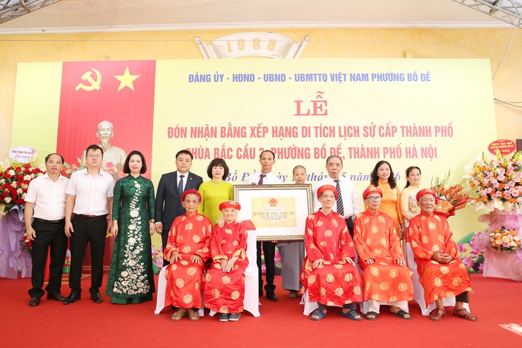 PHƯỜNG BỒ ĐỀ TỔ CHỨC ĐÓN BẰNG XẾP HẠNG DI TÍCH CẤP THÀNH PHỐ CHÙA BẮC CẦU 3 - THUẬN LỢI TỰ- Ảnh 1.