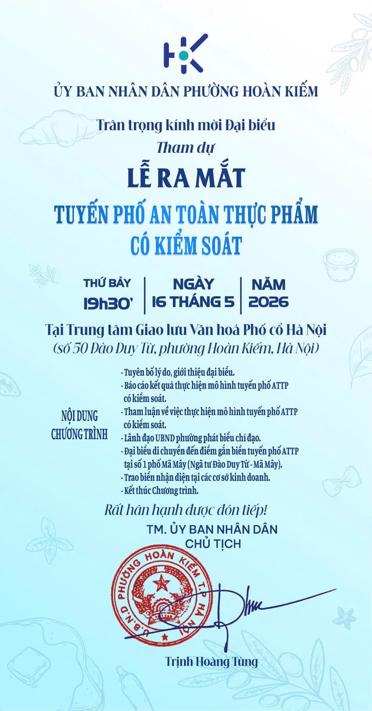 Phường Hoàn Kiếm sắp ra mắt tuyến phố an toàn thực phẩm có kiểm soát tại khu phố cổ- Ảnh 1.