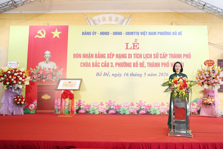 PHƯỜNG BỒ ĐỀ TỔ CHỨC ĐÓN BẰNG XẾP HẠNG DI TÍCH CẤP THÀNH PHỐ CHÙA BẮC CẦU 3 - THUẬN LỢI TỰ- Ảnh 3.
