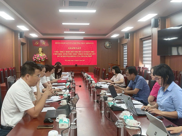 Thường trực HĐND xã Tiến Thắng giám sát việc thực hiện các chính sách hỗ trợ giáo dục và an sinh xã hội- Ảnh 1.