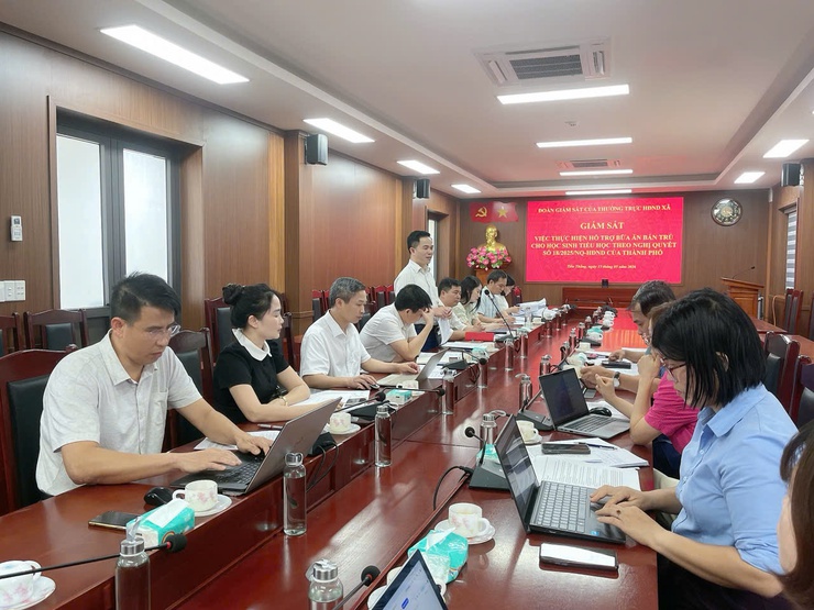 Thường trực HĐND xã Tiến Thắng giám sát việc thực hiện các chính sách hỗ trợ giáo dục và an sinh xã hội- Ảnh 2.
