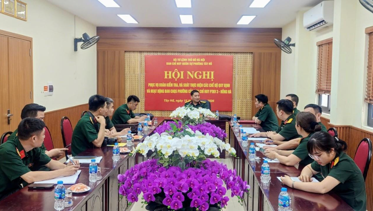 Hội nghị kiểm tra công tác quân sự, quốc phòng tại phường Tây Hồ: Chủ động tham mưu, sẵn sàng trong mọi tình huống- Ảnh 1.