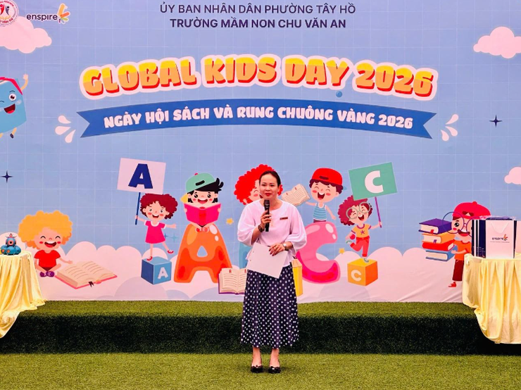 Trường Mầm non Chu Văn An tổ chức thành công "Global Kids Day - Ngày hội sách và rung chuông vàng 2026"- Ảnh 1.