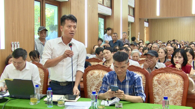 Xã Thư Lâm phối hợp tổ chức hội nghị hướng dẫn thủ tục hành chính cho các hộ tái định cư phường Hồng Hà- Ảnh 10.