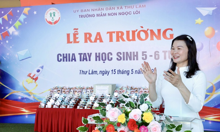 TRƯỜNG MẦM NON NGỌC LÔI TỔ CHỨC LỄ RA TRƯỜNG CHO HỌC SINH KHỐI MẪU GIÁO LỚN- Ảnh 14.