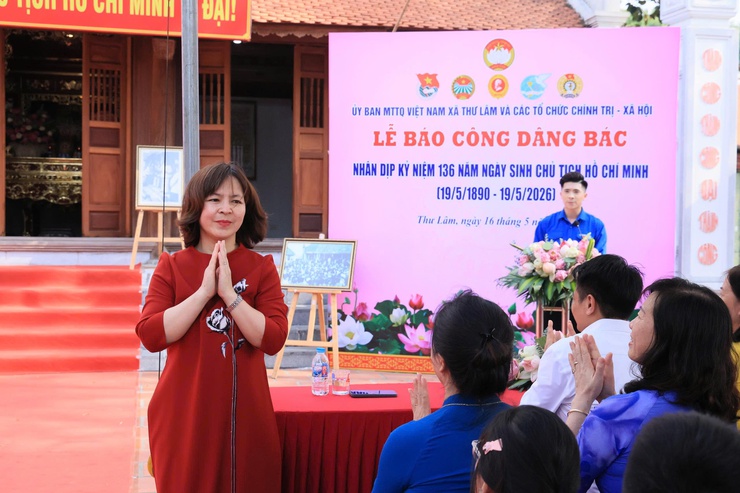 UỶ BAN MTTQ VÀ CÁC TỔ CHỨC CHÍNH TRỊ - XÃ HỘI XÃ THƯ LÂM TỔ CHỨC LỄ BÁO CÔNG DÂNG BÁC- Ảnh 2.