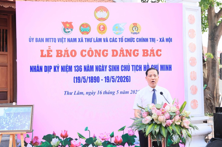 UỶ BAN MTTQ VÀ CÁC TỔ CHỨC CHÍNH TRỊ - XÃ HỘI XÃ THƯ LÂM TỔ CHỨC LỄ BÁO CÔNG DÂNG BÁC- Ảnh 14.