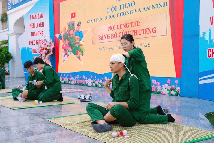 THPT Đông Mỹ sôi nổi Hội thao Giáo dục Quốc phòng và An ninh năm học 2025 – 2026- Ảnh 12.