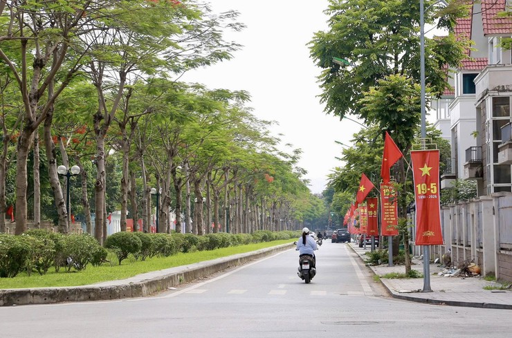 PHƯỜNG DƯƠNG NỘI RỰC RỠ CỜ HOA CHÀO MỪNG KỶ NIỆM 136 NĂM SINH NHẬT BÁC - Ảnh 2.