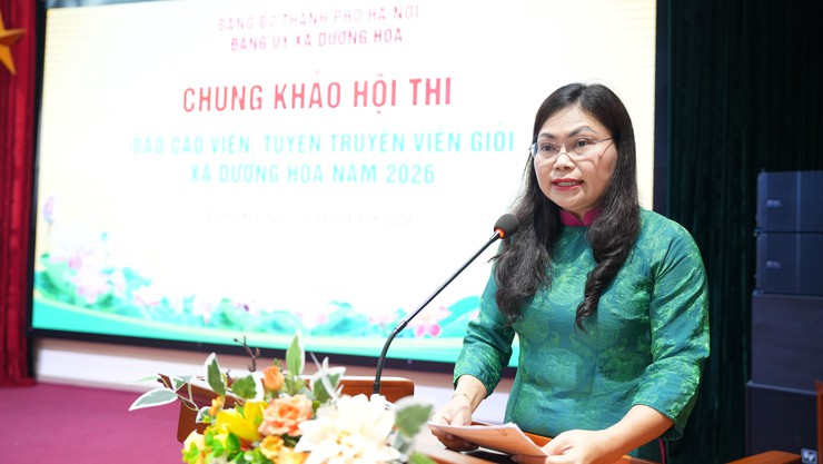 Chung Khảo Hội thi báo cáo viên, tuyên truyền viên giỏi xã Dương Hoà năm 2026- Ảnh 2.