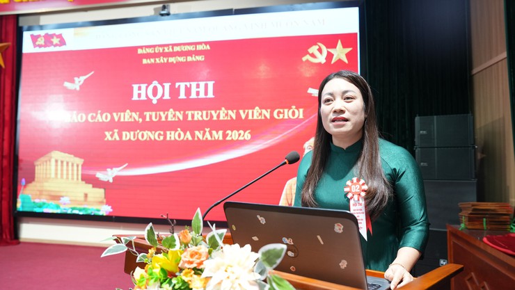 Chung Khảo Hội thi báo cáo viên, tuyên truyền viên giỏi xã Dương Hoà năm 2026- Ảnh 5.