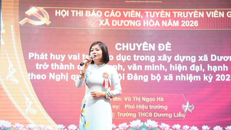 Chung Khảo Hội thi báo cáo viên, tuyên truyền viên giỏi xã Dương Hoà năm 2026- Ảnh 6.