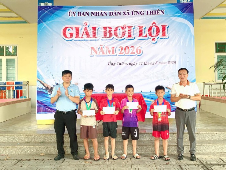 XÃ ỨNG THIÊN TỔ CHỨC GIẢI BƠI LỘI CHO HỌC SINH LỨA TUỔI THIẾU NIÊN VÀ NHI ĐỒNG NĂM 2026- Ảnh 5.