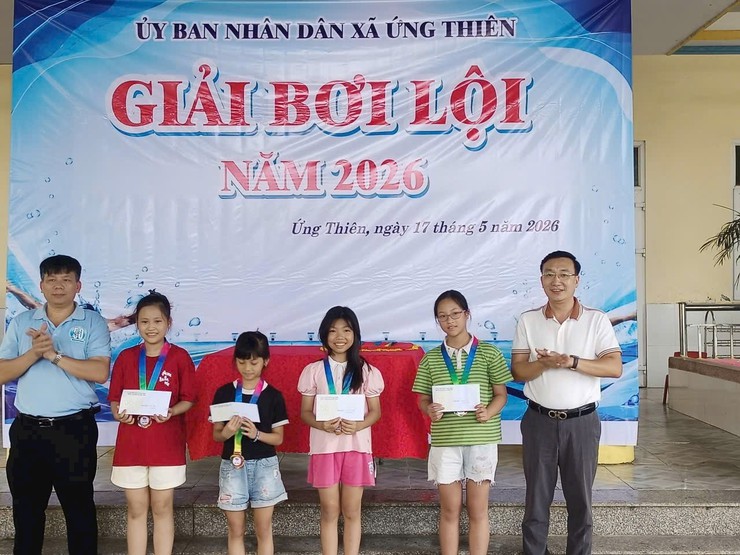 XÃ ỨNG THIÊN TỔ CHỨC GIẢI BƠI LỘI CHO HỌC SINH LỨA TUỔI THIẾU NIÊN VÀ NHI ĐỒNG NĂM 2026- Ảnh 4.