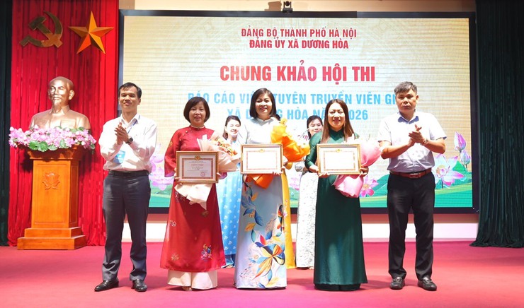 Chung Khảo Hội thi báo cáo viên, tuyên truyền viên giỏi xã Dương Hoà năm 2026- Ảnh 9.