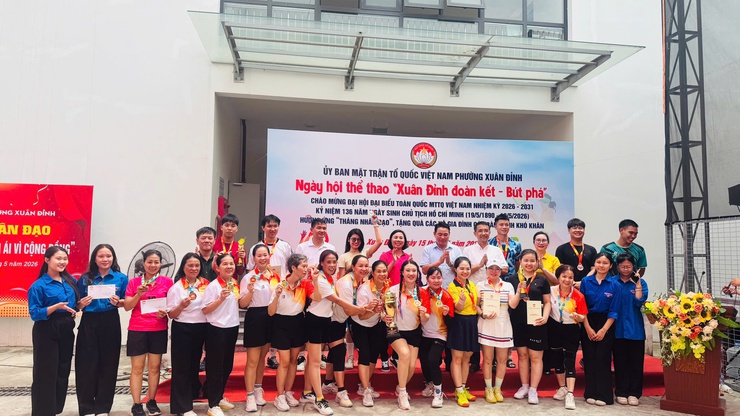 “Xuân Đỉnh đoàn kết – bứt phá”: Sôi nổi Ngày hội thể thao chào mừng Đại hội MTTQ Việt Nam- Ảnh 1.