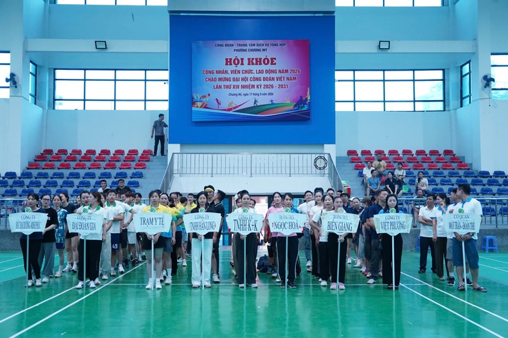 Sôi nổi Hội khỏe Công nhân, viên chức, người lao động phường Chương Mỹ năm 2026- Ảnh 1.