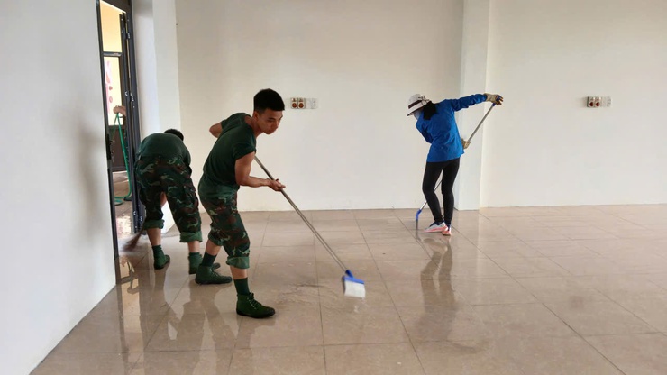 Hòa Lạc: Ra quân tổng vệ sinh, sẵn sàng đưa vào sử dụng điểm trường  Mầm non, Tiểu học tại khu tái định cư Đại học Quốc gia- Ảnh 6.