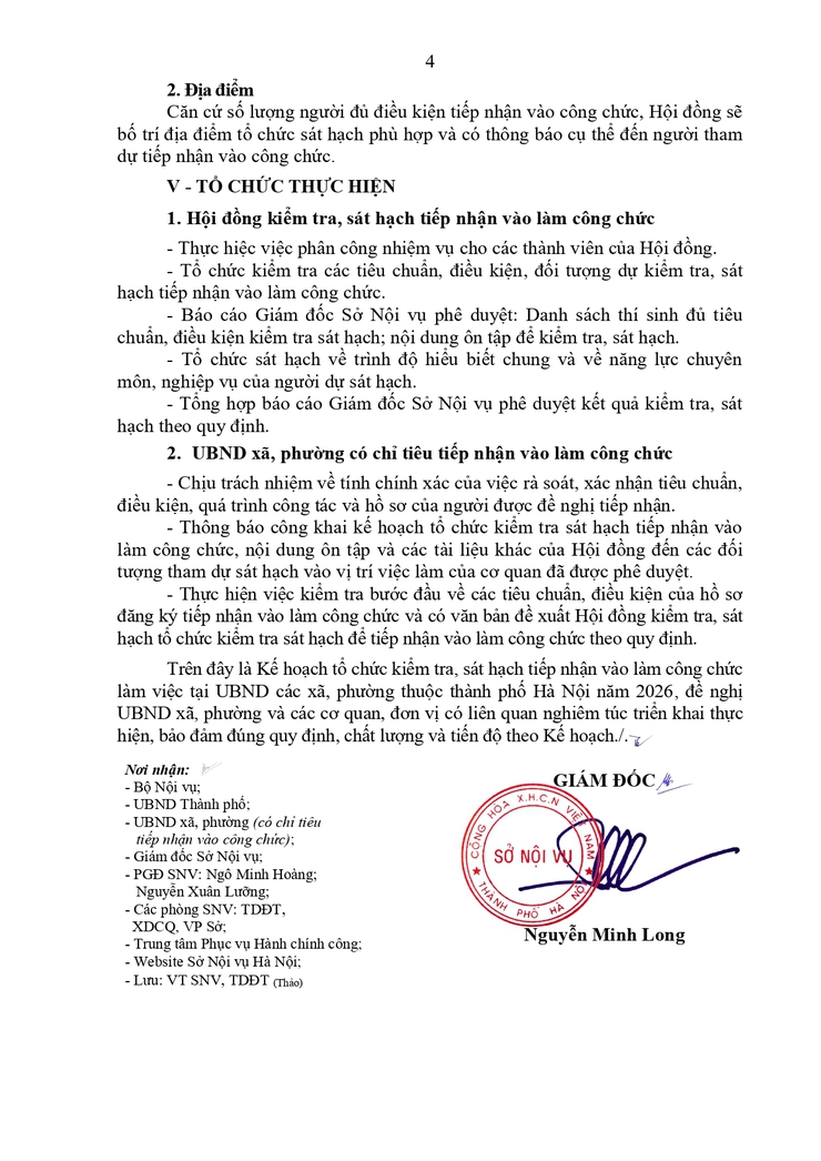 Kế hoạch tổ chức kiểm tra, sát hạch tiếp nhận vào làm công chức làm việc tại UBND các xã, phường thuộc thành phố Hà Nội năm 2026- Ảnh 4.