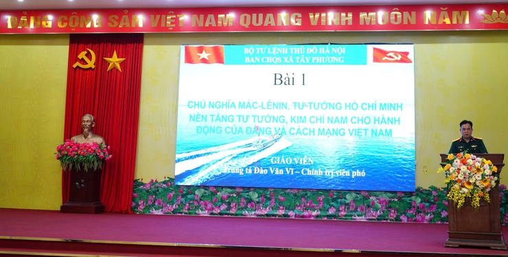 Ban Chỉ huy Quân sự xã Tây Phương khai mạc huấn luyện Dân quân cơ động năm 2026 - Ảnh 4.