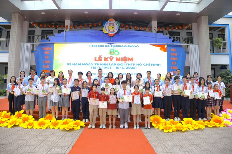 Hội đồng Đội phường Giảng Võ tổ chức kỷ niệm 85 năm Ngày thành lập Đội TNTP Hồ Chí Minh.- Ảnh 6.