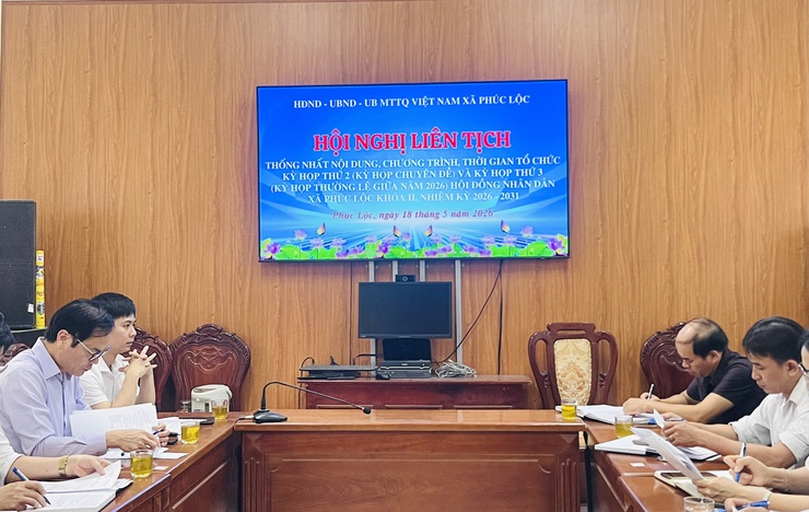 Hội nghị thống nhất nội dung, chương trình và thời gian tổ chức Kỳ họp thứ 2 (kỳ họp chuyên đề), kỳ họp thứ 3 (kỳ họp giữa năm 2026) HĐND xã Phúc Lộc khóa II, nhiệm kỳ 2026 - 2031- Ảnh 2.