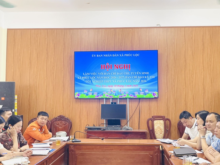 Hội nghị làm việc với Ban Chỉ đạo thi, tuyển sinh xã Phúc Lộc năm học 2026-2027; Ban Chỉ đạo kỳ thi tốt nghiệp THPT xã Phúc Lộc năm 2026- Ảnh 4.