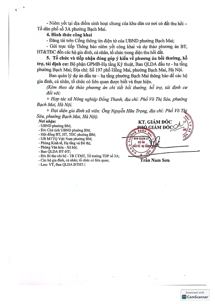 Thông báo số 32/TB-BQLDA về việc niêm yết công khai và lấy ý kiến về phương án bồi thường, hỗ trợ và tái định cư để thực hiện dự án...- Ảnh 2.