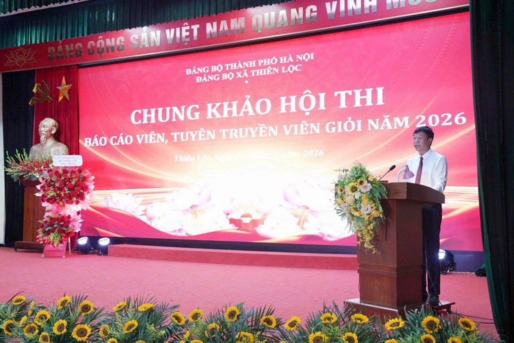 Chung khảo Hội thi Báo cáo viên, Tuyên truyền viên giỏi xã Thiên Lộc năm 2026- Ảnh 5.