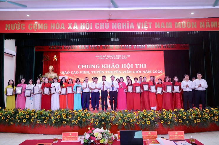 Chung khảo Hội thi Báo cáo viên, Tuyên truyền viên giỏi xã Thiên Lộc năm 2026- Ảnh 10.