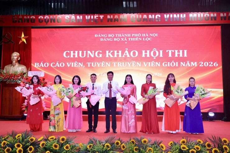 Chung khảo Hội thi Báo cáo viên, Tuyên truyền viên giỏi xã Thiên Lộc năm 2026- Ảnh 24.