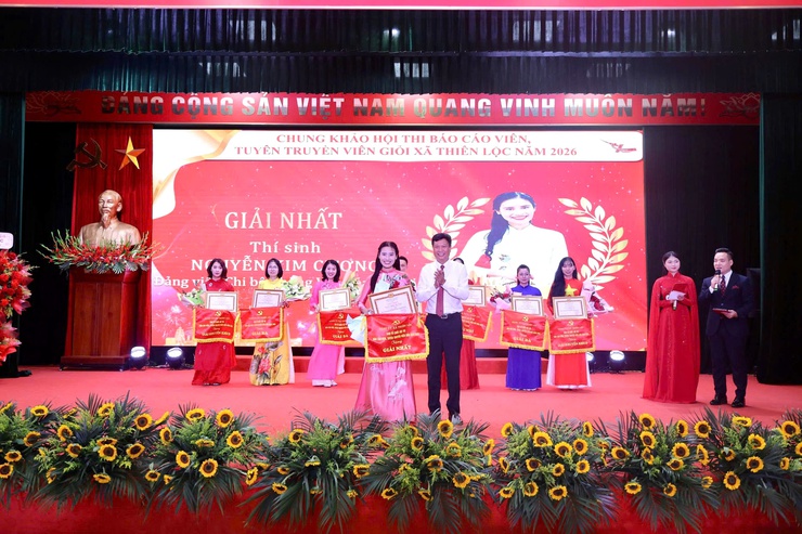 Chung khảo Hội thi Báo cáo viên, Tuyên truyền viên giỏi xã Thiên Lộc năm 2026- Ảnh 20.