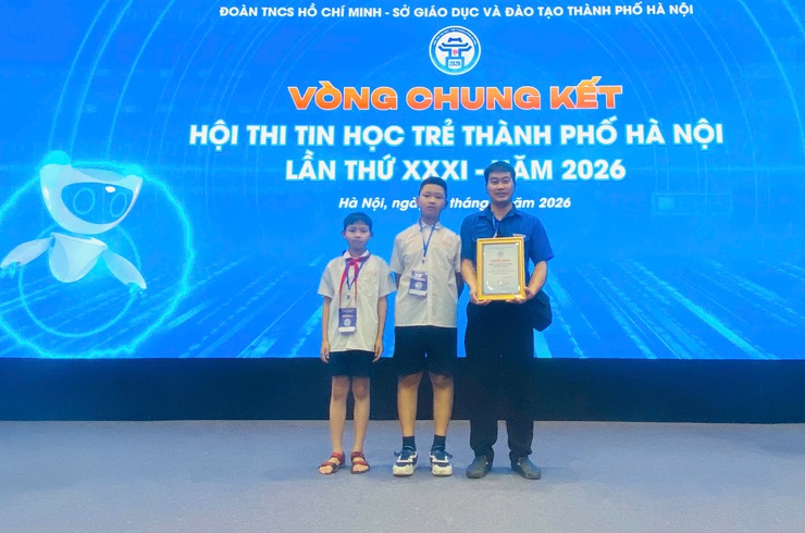 HỌC SINH XÃ VĨNH THANH TỰ TIN BƯỚC VÀO VÒNG CHUNG KẾT TIN HỌC TRẺ THÀNH PHỐ HÀ NỘI NĂM 2026- Ảnh 5.
