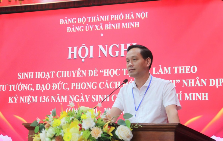 Đảng ủy xã Bình Minh sinh hoạt chuyên đề học tập và làm theo tư tưởng, đạo đức, phong cách Hồ Chí Minh- Ảnh 2.