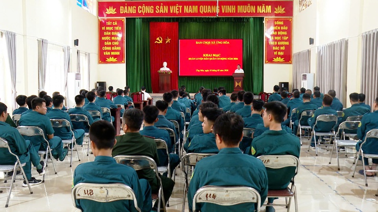 ỨNG HOÀ KHAI MẠC LỚP HUÁN LUYỆN DÂN QUÂN CƠ ĐỘNG NĂM 2026.- Ảnh 3.