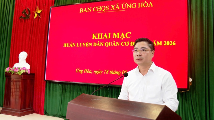 ỨNG HOÀ KHAI MẠC LỚP HUÁN LUYỆN DÂN QUÂN CƠ ĐỘNG NĂM 2026.- Ảnh 2.