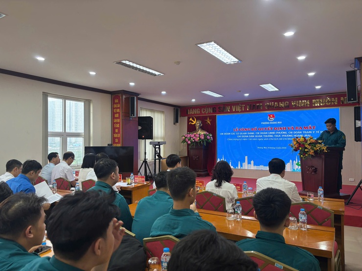 CÔNG BỐ QUYẾT ĐỊNH VÀ RA MẮT 4 CHI ĐOÀN TRỰC THUỘC ĐOÀN PHƯỜNG HOÀNG MAI- Ảnh 5.