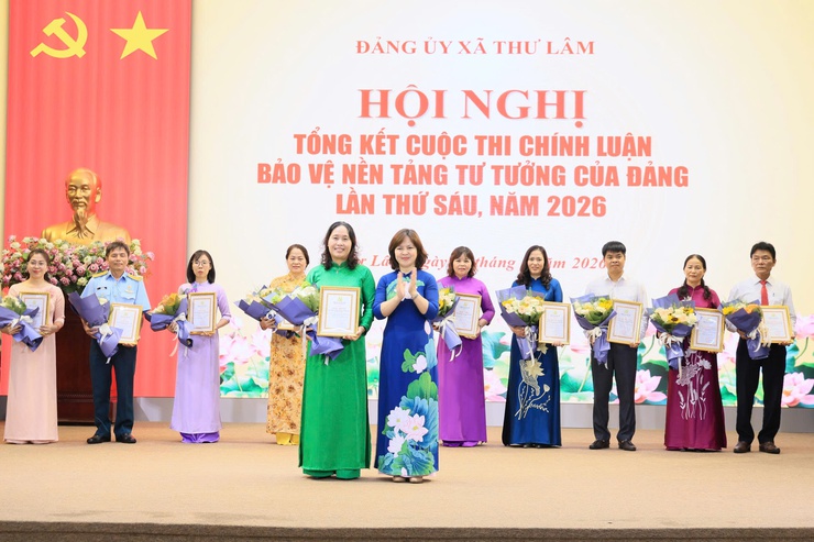 ĐẢNG ỦY XÃ THƯ LÂM TỔ CHỨC HỘI NGHỊ TỔNG KẾT CUỘC THI CHÍNH LUẬN VỀ BẢO VỆ NỀN TẢNG TƯ TƯỞNG CỦA ĐẢNG LẦN THỨ SÁU, NĂM 2026
- Ảnh 8.