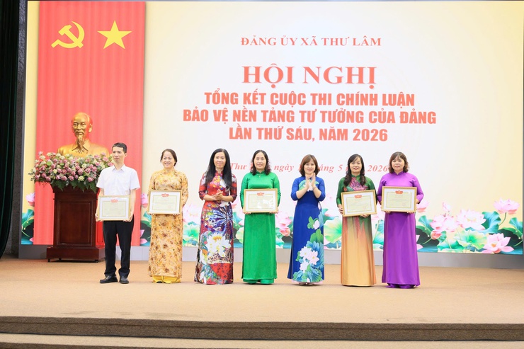 ĐẢNG ỦY XÃ THƯ LÂM TỔ CHỨC HỘI NGHỊ TỔNG KẾT CUỘC THI CHÍNH LUẬN VỀ BẢO VỆ NỀN TẢNG TƯ TƯỞNG CỦA ĐẢNG LẦN THỨ SÁU, NĂM 2026
- Ảnh 7.