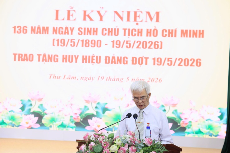 ĐẢNG ỦY XÃ THƯ LÂM TỔ CHỨC LỄ KỶ NIỆM 136 NĂM NGÀY SINH CHỦ TỊCH HỒ CHÍ MINH (19/5/1890 – 19/5/2026) VÀ TRAO TẶNG HUY HIỆU ĐẢNG ĐỢT 19/5/2026- Ảnh 18.