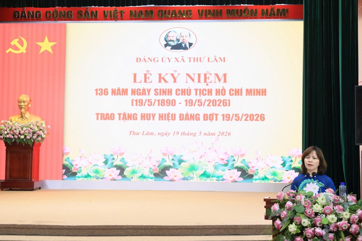 ĐẢNG ỦY XÃ THƯ LÂM TỔ CHỨC LỄ KỶ NIỆM 136 NĂM NGÀY SINH CHỦ TỊCH HỒ CHÍ MINH (19/5/1890 – 19/5/2026) VÀ TRAO TẶNG HUY HIỆU ĐẢNG ĐỢT 19/5/2026- Ảnh 19.