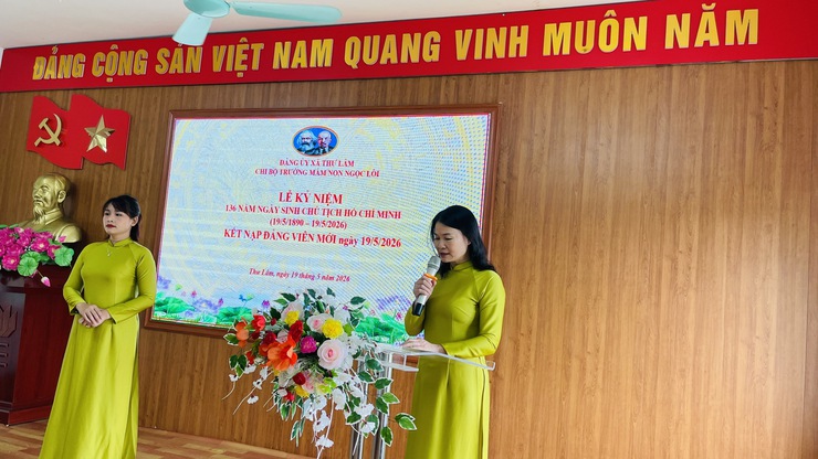 CHI BỘ TRƯỜNG MẦM NON NGỌC LÔI TỔ CHỨC LỄ KẾT NẠP ĐẢNG VIÊN MỚI- Ảnh 10.