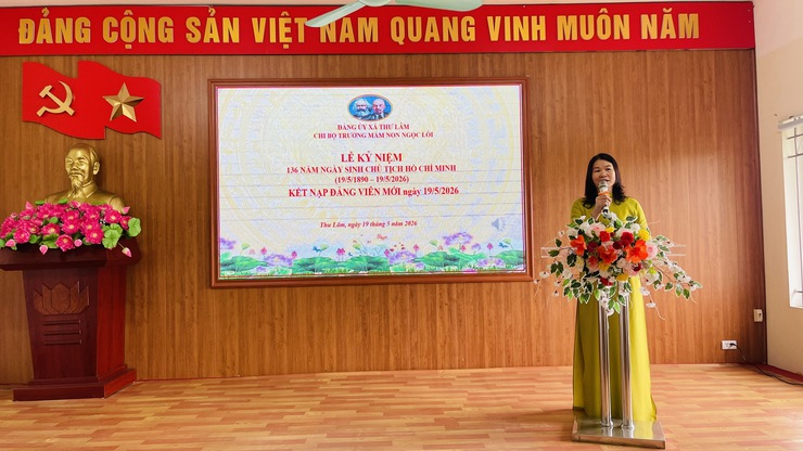 CHI BỘ TRƯỜNG MẦM NON NGỌC LÔI TỔ CHỨC LỄ KẾT NẠP ĐẢNG VIÊN MỚI- Ảnh 13.