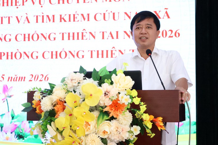 Xã Ba Vì tổ chức hội nghị tập huấn, tuyên truyền nghiệp vụ phòng, chống thiên tai và tìm kiếm cứu nạn năm 2026- Ảnh 1.