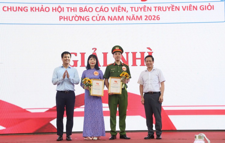 CHUNG KHẢO HỘI THI BÁO CÁO VIÊN, TUYÊN TRUYỀN VIÊN GIỎI PHƯỜNG CỬA NAM NĂM 2026 – LAN TỎA BẢN LĨNH, TRÍ TUỆ VÀ NHIỆT HUYẾT CHÍNH TRỊ- Ảnh 1.