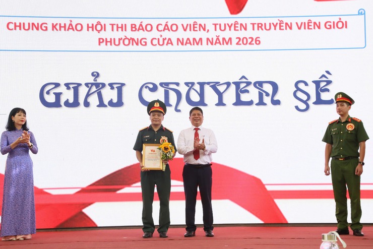 CHUNG KHẢO HỘI THI BÁO CÁO VIÊN, TUYÊN TRUYỀN VIÊN GIỎI PHƯỜNG CỬA NAM NĂM 2026 – LAN TỎA BẢN LĨNH, TRÍ TUỆ VÀ NHIỆT HUYẾT CHÍNH TRỊ- Ảnh 9.