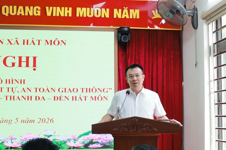 Xã Hát Môn ra mắt tuyến đường “ba nhất” về trật tự, an toàn giao thông- Ảnh 2.