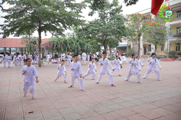 Hơn 200 võ sinh tham gia kỳ thi nâng cấp đai Karatedo tại xã Phú Cát- Ảnh 12.