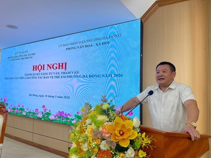 Hội nghị tập huấn kỹ năng tư vấn, tham vấn cho cộng tác viên làm công tác bảo vệ trẻ em phường Hà Đông
- Ảnh 1.